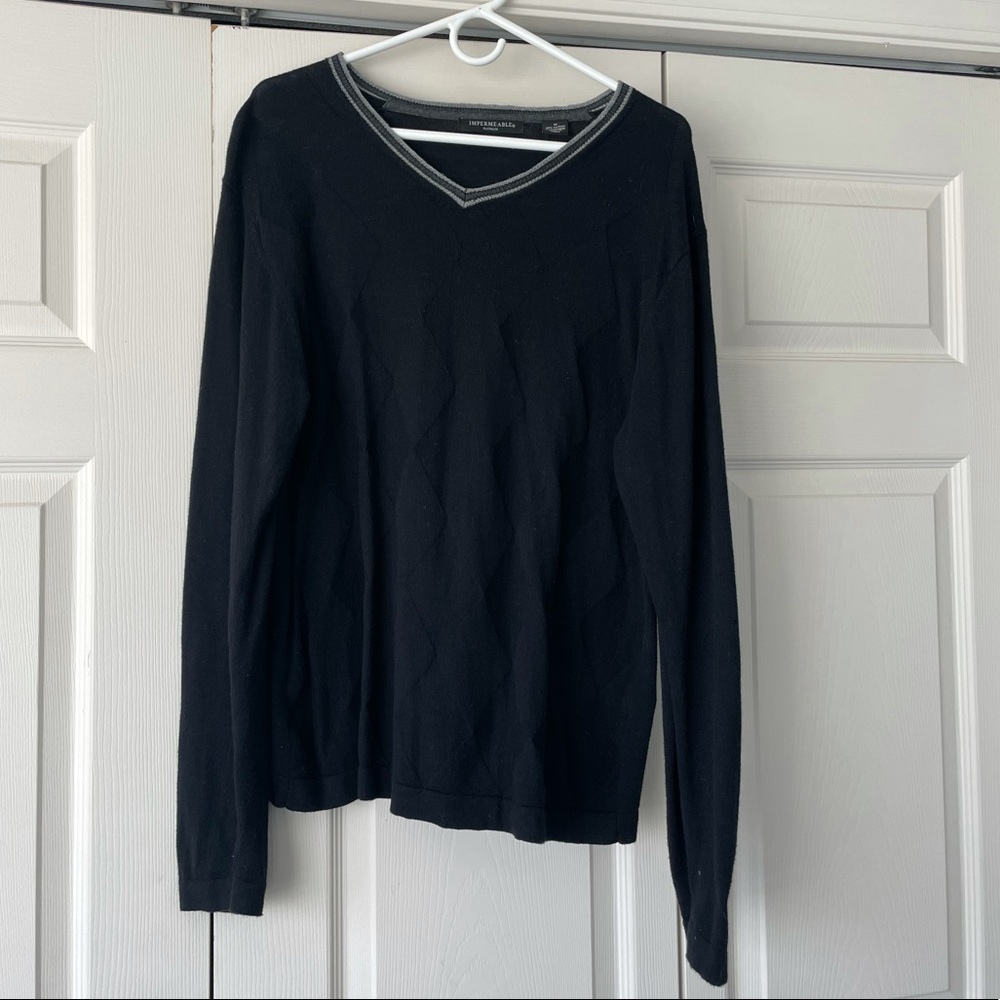 Impermeable Platinum Cotton and Cashmere Sweater size medium